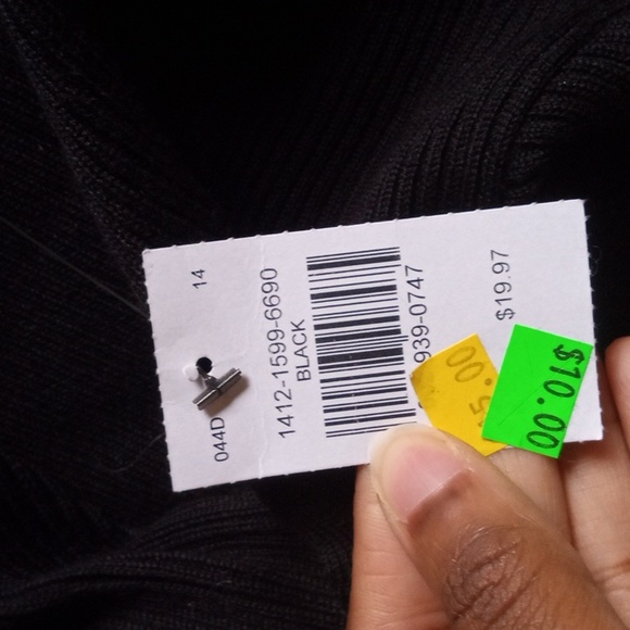 Women's*Gold Chain* Black Strap Dress - Picture 4 of 7